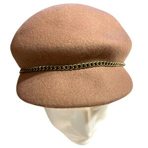 🆕 NWT A New Day Tan Wool Hat with Chain Accent